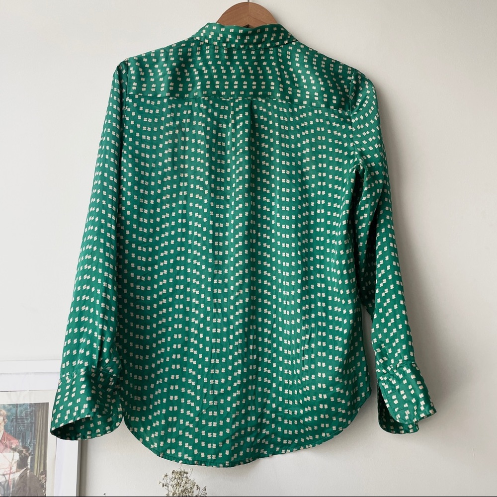 Madewell 100% Silk Button-Down Patterned Blouse - image 3